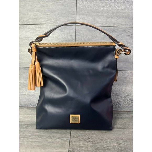 Dooney & Bourke - Smooth Leather Small Sloan Shoulder Bag - Midnight col…